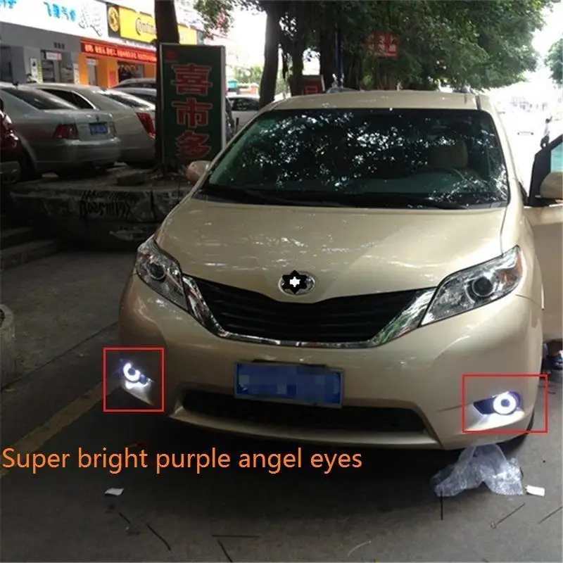 Аксессуары Luces Para Авто ходовой боковой указатель поворота светодиодные фары передние противотуманные фары в сборе 17 18 для Toyota Sienna - Цвет: MODEL D