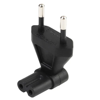

2-Pin Eu Male To Iec 320 C7 Female Ac Adapter 2.5A Fuse, Eu Industrial Heavy Power Converter