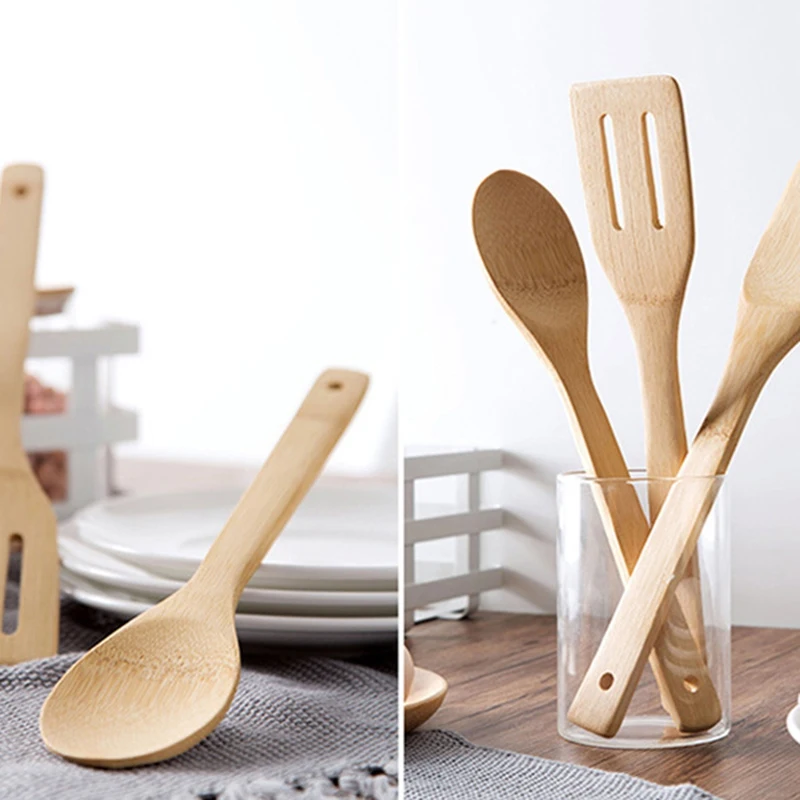 Wood Tableware Spoon Rice Colander Soup Skimmer Cooking Spoon Scoop Kitchen Reusable Tool Accessories 1Pcs wooden spoons,wood honey spoons