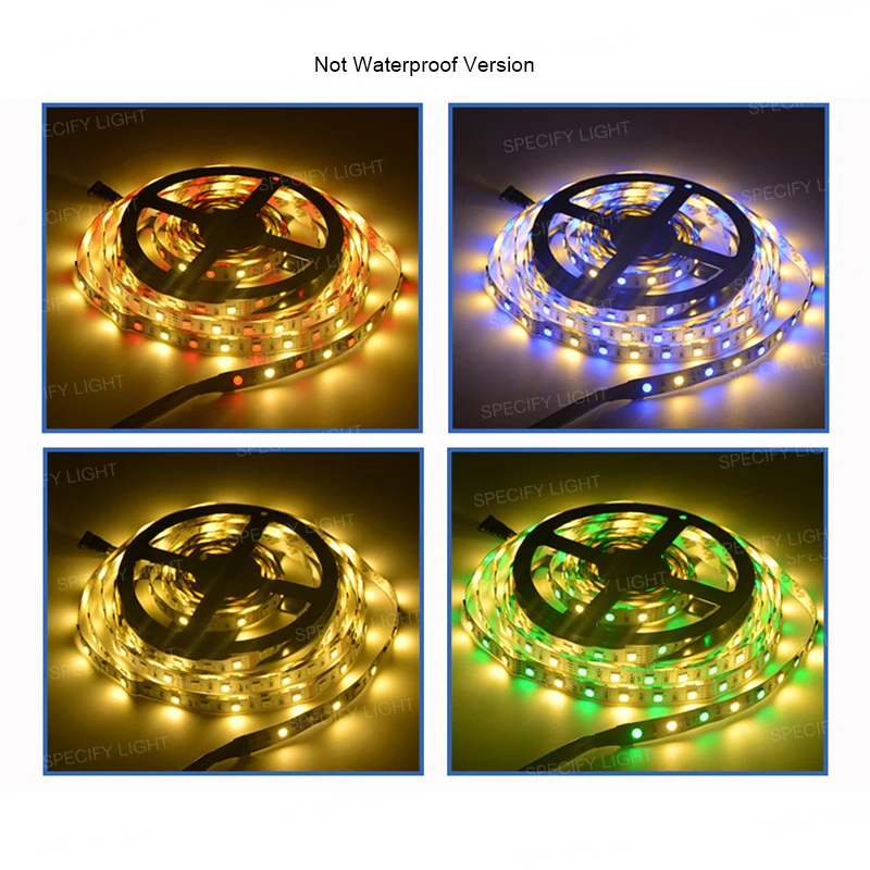 SMD 5050 RGBW LED Strip Light Waterprrof 12V Flexible Ribbon Lighting for Living Room Hotel TV Walls Halloween Christmas Decoration (7)