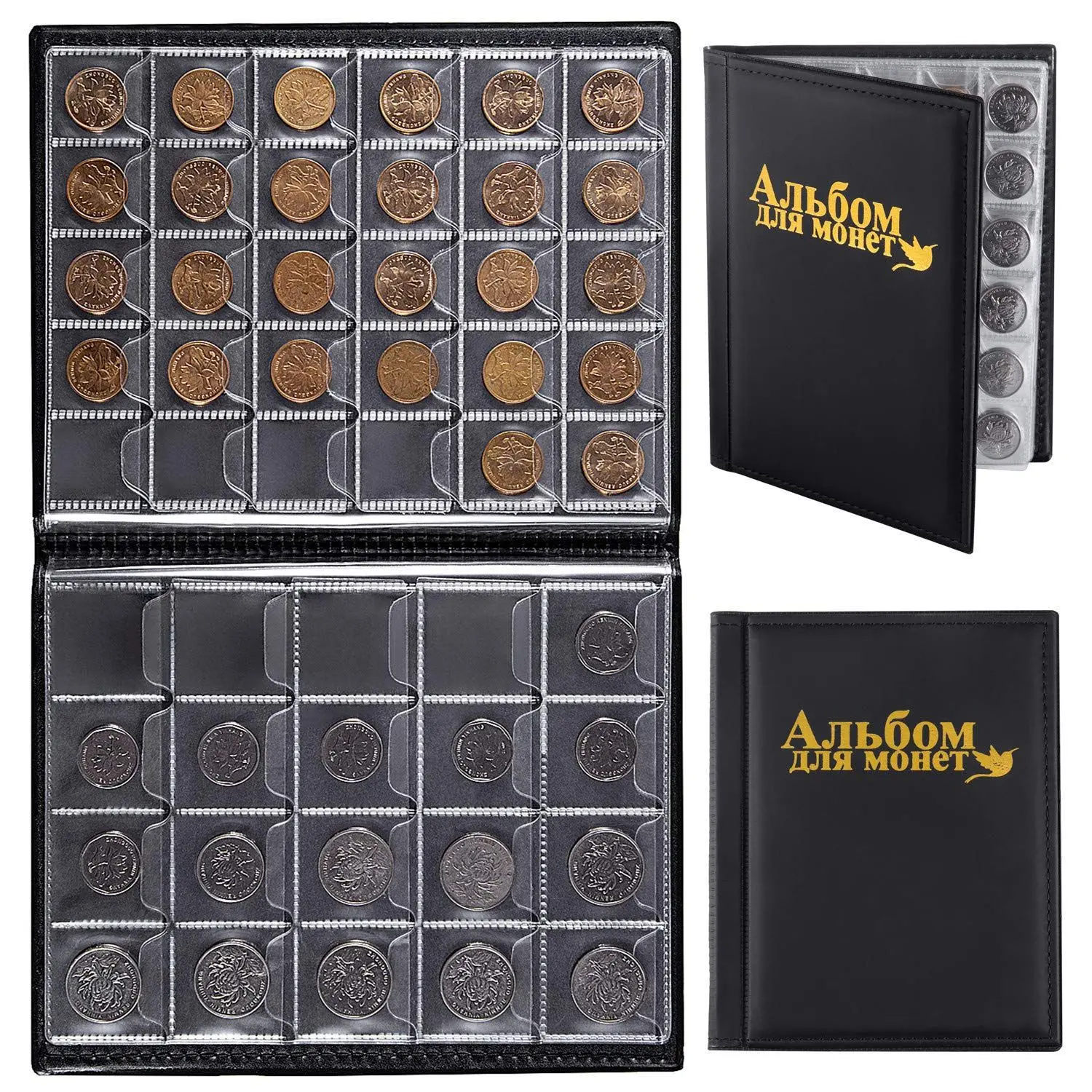 Coin Collection Album Holders Collection Volume Folder Hold Multi Color Emp...