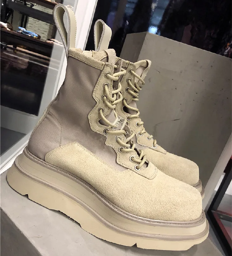 

BELLECOM2019 Winter Boots And Muffins With Thick Soles Chalaza Short Woman Increase Slope With Martin Boots High Help Genuine