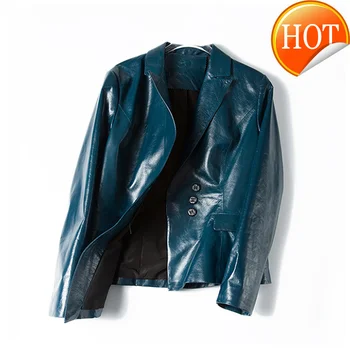 

New Genuine 2020 Leather Jacket Women Short Sheepskin Coat Real Leather Coats Spring Fall Biker Motorcycle Jackets Women KJ3414