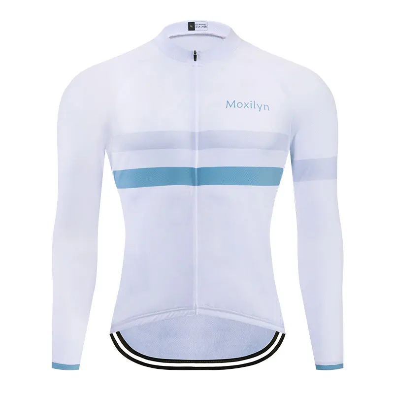 autumn jersey 1 Moxilyn, Мужская футболка с длинным рукавом для велоспорта, быстросохнущая велосипедная рубашка на молнии, Джерси для горного велосипеда, одежда для MTB, зимняя теплая одежда - Цвет: autumn jersey 1