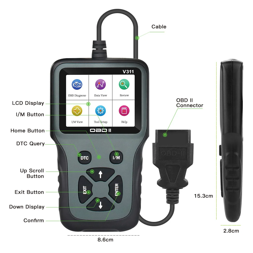 Vauxhall Astra Fault Code Reader OBD2 Car Diagnostic Scanner Reset Tool