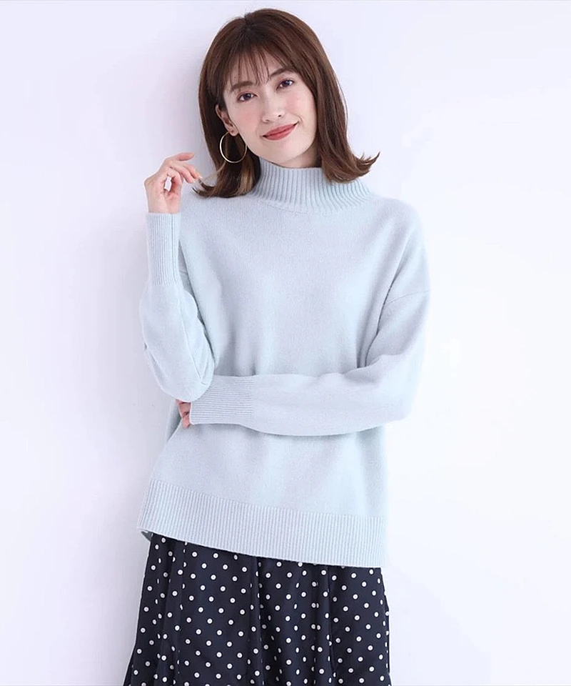 

2020 autumn and winter new products women's temperament commuting lazy solid color turtleneck pullover sweater