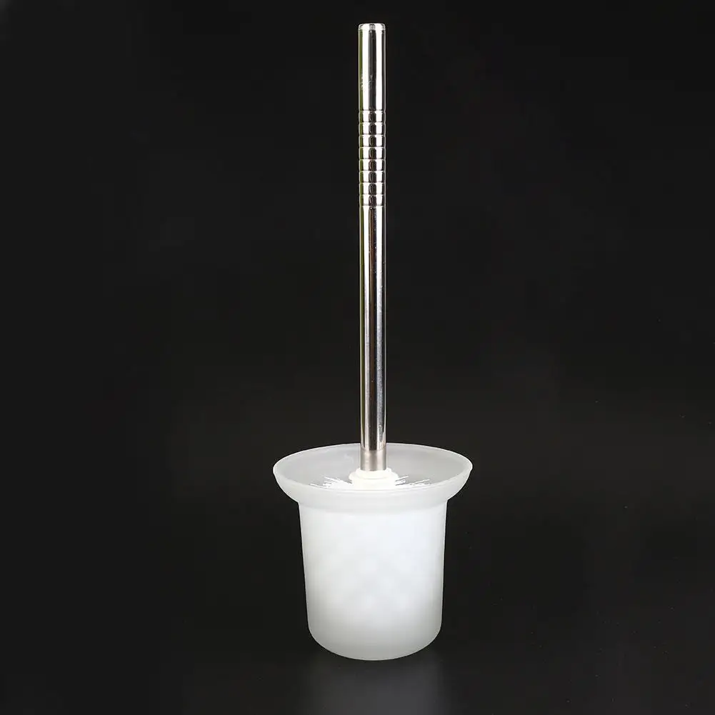 Wall Mounted Toilet Brush Glass Space Saving Brush Hot Set Hotel Durable and Practical Toilet Cleaning Brush Bathroom Home