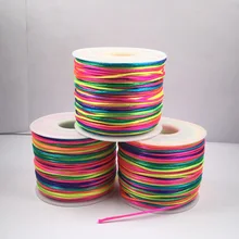 Продукт 100 м длина 1 мм нить цветная линия браслет плетение DIY бисерная линия для изготовления украшений декоративные поделки аксессуары