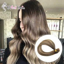 HiArt 1 г/локон, волосы для наращивания на плоских кончиках, кератиновые волосы для наращивания, натуральные кератиновые накладные волосы, двойные накладные Человеческие волосы remy