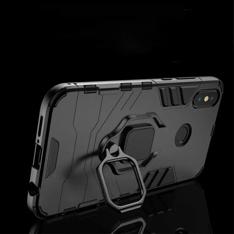 Кольцевой магнитный держатель Броня Жесткий Чехол для Xiaomi Mi 9 8 A1 A2 Lite Pocophone F1 задняя крышка чехол-бампер для телефона