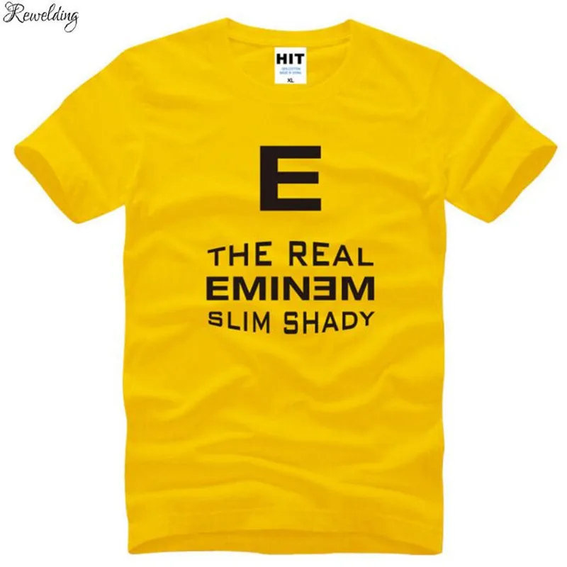 Футболка мужская с надписью Eminem Модная хлопковая тенниска в стиле хип-хоп