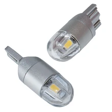 Ampoule de Signal de voiture LED Super brillante, 2x T10 W5W, plaque d'immatriculation de lecture en dôme automatique, lampe de coffre pour bagages, lumière de moto 3030 2SMD 12V 