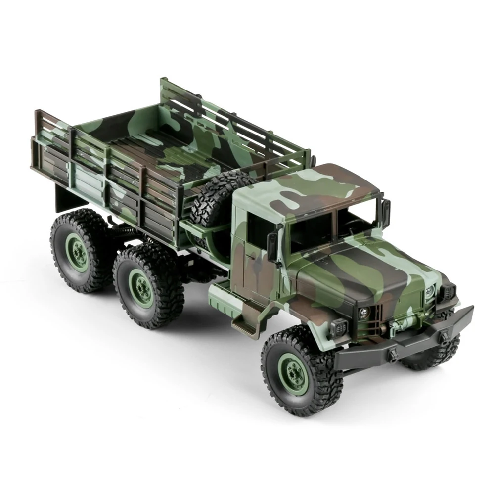 1/16 2.4G 4WD RTR RC Car LED Light Camouflage Militarial Off-road Truck Kids Christmas Gift Toy