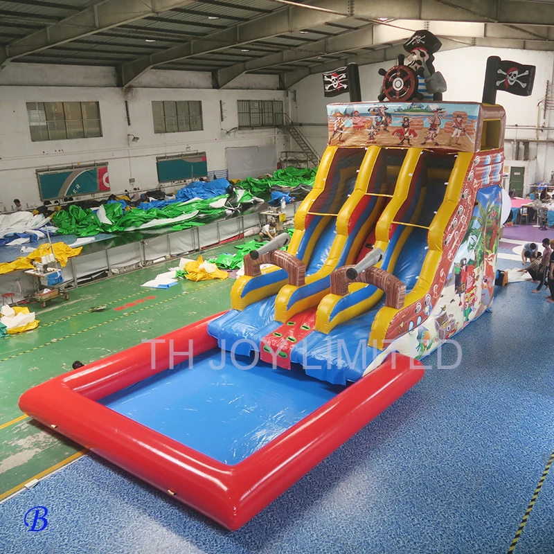 Бесплатная доставка по морю! Гигантская горка с бассейном 6x3 5 м коммерческая