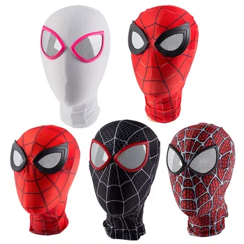 

Unisex The Amazing Spider-Man Spiderman Headgears Lycra New Superhero Spider Gwen Stacy Cosplay Costumes Masks