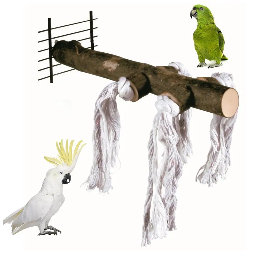 Горячая птицы Когтеточка прыгающая хлопковая веревка подставка окунь жевательные для клетки игрушки