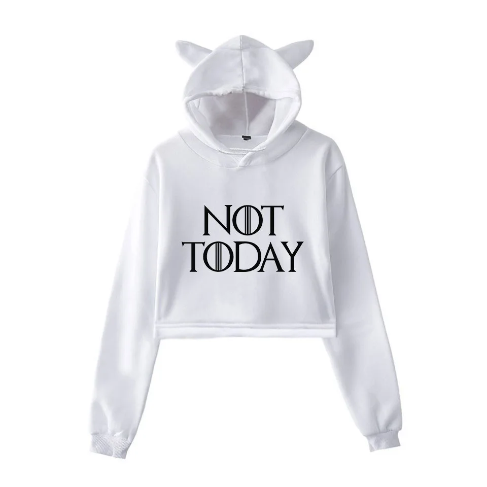 not today cat hoodie with ears