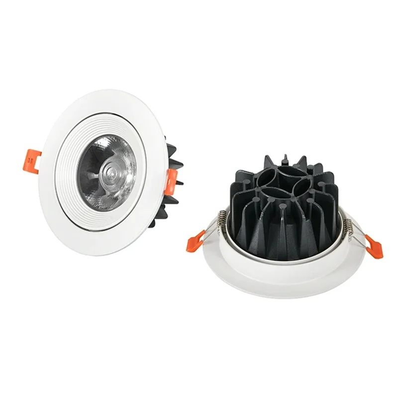 Светодиодный COB даунлайт с регулируемой яркостью 110V 220V 15 Вт 20 24 30 прожектор 4000K