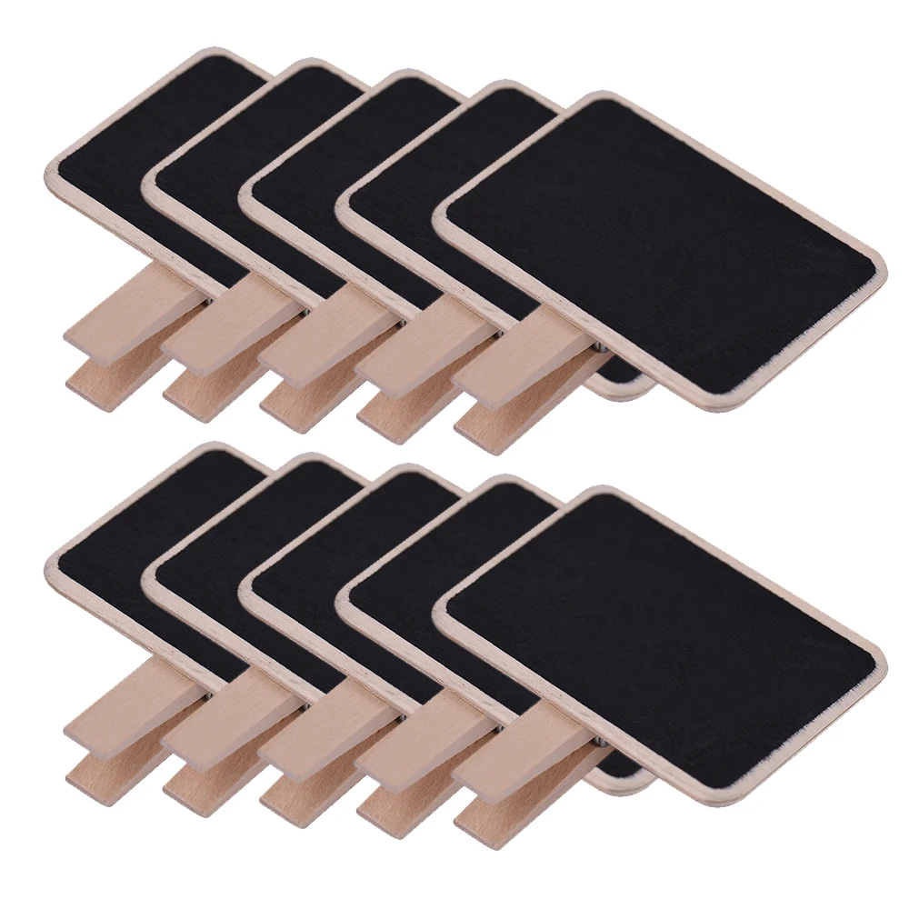 

Mini Chalkboard Board Notice Board with Clip Rectangle Wooden Blackboard Signs Suit for Messages Notes Memos Craft Decorations