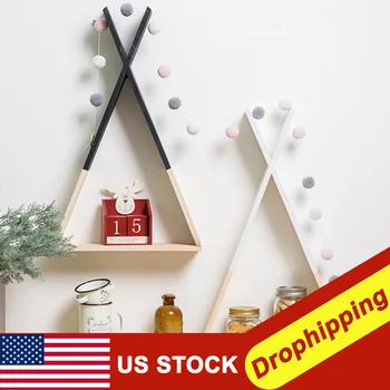 

Nordic X Shaped Wood Wall Shelf Home Decoration Background Wall Decoration Storage Rack shelf Hanging Home Shelves Storage Rack