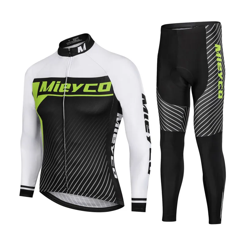 Mieyco Long Sleeve Cycling Jersey Sets Pro Team MTB Bike Clothes Ropa