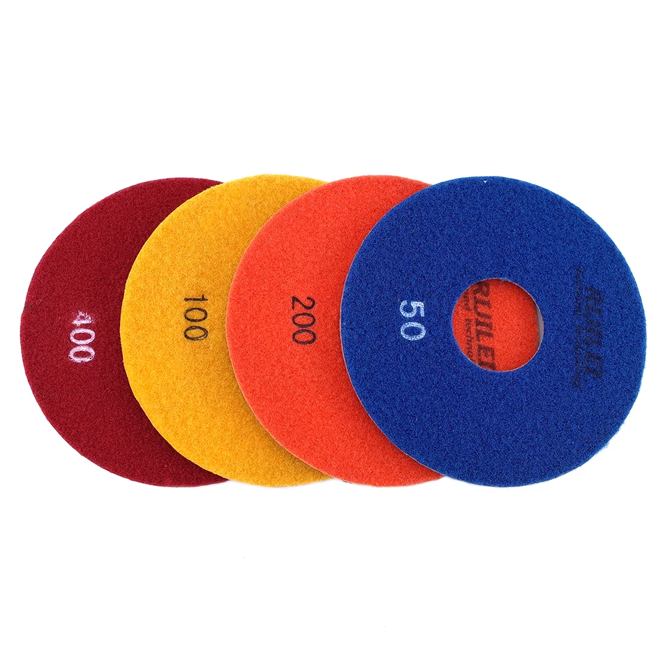 RIJILEI 4PCS Longer life 6inch diamond copper polishing pad for wet polishing and Grinding Concrete floor Marble Granite Stone RIJILEI 4PCS Longer life 6inch diamond copper polishing pad for wet polishing and Grinding Concrete floor Marble Granite Stone