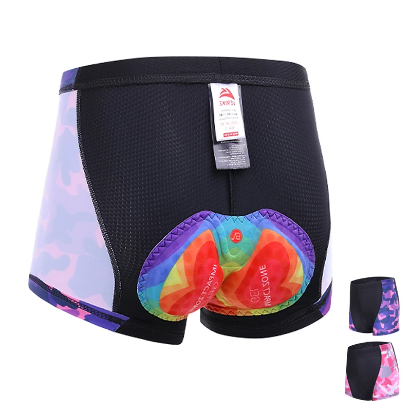 WomensCyclingUnderwear5DGelPaddedShockproofBicycleShortsMtbBriefsRoadBikePanties