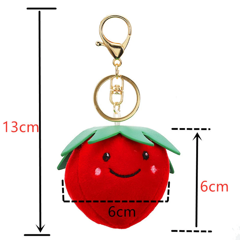 Милый для фруктов яблок подвеска плюшевая кукла брелок для ключей держатель для ключей сумка Декор телефона мультяшный брелок для ключей школьный подвесной орнамент