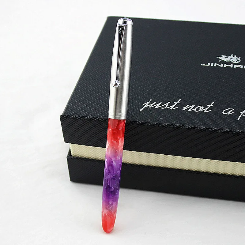 JINHAO 51A акриловая перьевая ручка Celluloid стальная крышка совершенно новая