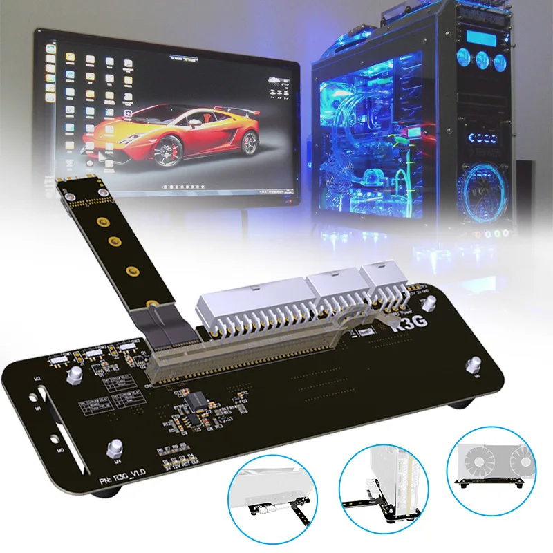 

Graphics Card External Adapter Board Extension Cable PCIe3.0x4 Docking Station New Arrival