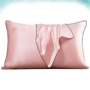 

2Pc Silk Pillow Case Plain Color Silk Ice Silk Pillow Cover Pillowcase Pillow Case