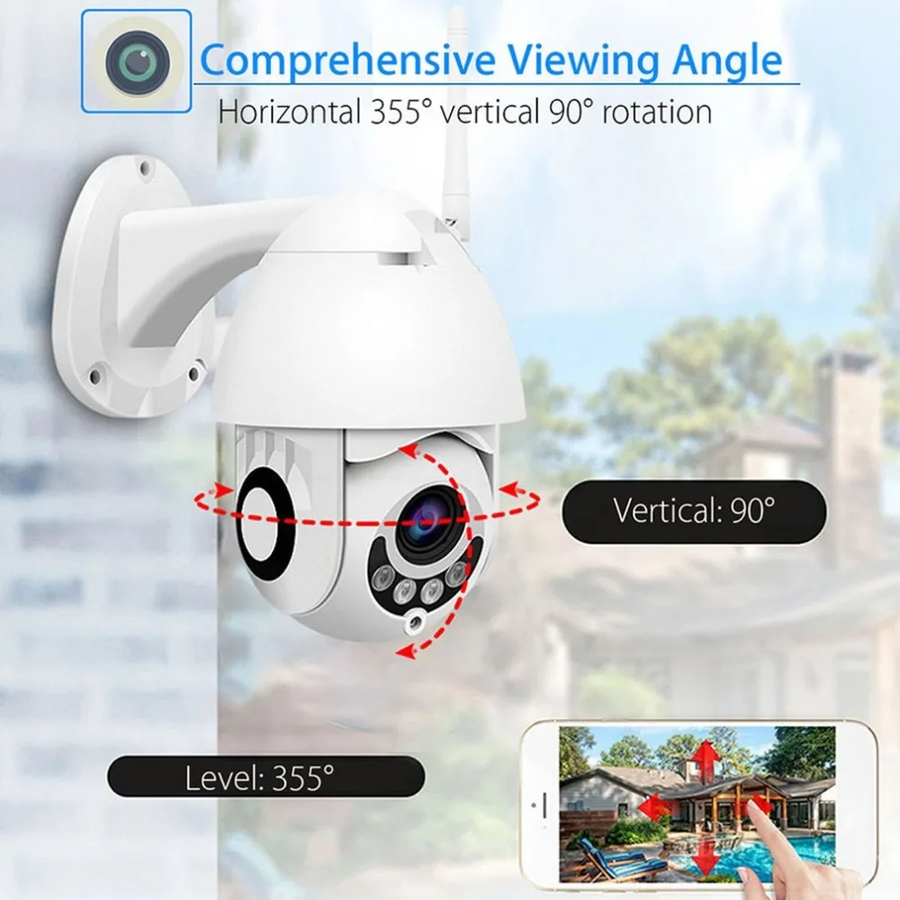 HD 1080P Wifi PTZ ip-камера наружная Onvif 2MP беспроводная безопасность Высокоскоростная купольная камера ИК 30 м CCTV камера наблюдения