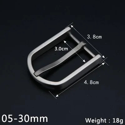 05-30mm Meetee 1pc High-grade Pure Titanium Alloy Belt Buckle Anti-allergy Pin Buckle Belt Head Clip DIY Jeans Leathercrafts Accessories - Цвет: 05-30mm