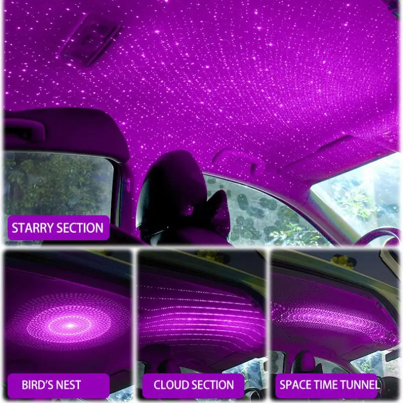 

Roof Star Projection Light Romantic USB Night Light Car Atmosphere Light Adjustable And Flexible Car And Home Ceiling Decoration