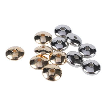 

500Pcs/Lot 4-18mm Gold Rhodium Flat CCB Plastic Bead Spacers Diy Accessories Loose Charms Beads For Jewelry Making Supplies