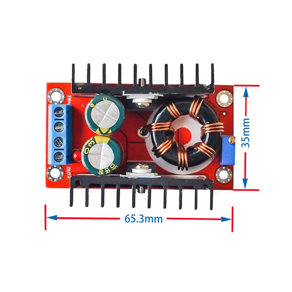 150W DC-DC Boost Converter Step Up Adjustable Power Supply Module 10-32V To 12-35V 10A Laptop Voltage Charge Board Module