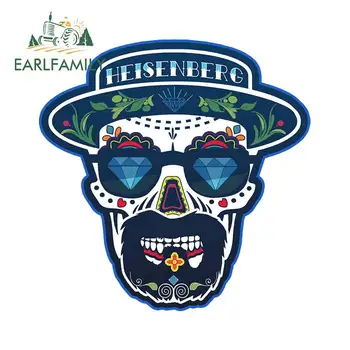 

EARLFAMILY 13cm x 12.9cm For Skull Motorcycle Car Stickers Surfboard Fine Decal Waterproof 3D Personality Creative Decoration