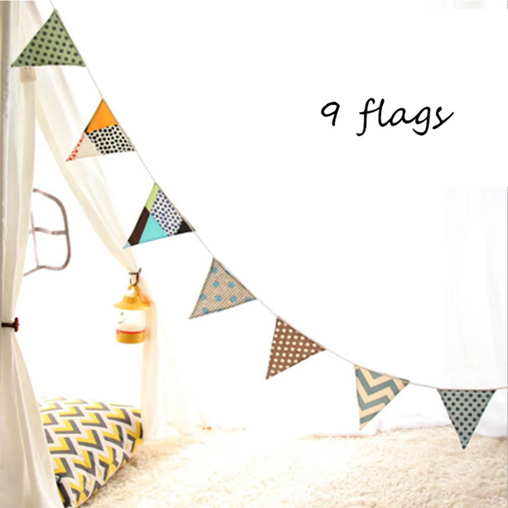 

Tent pennant outdoor camping decoration lanyard decoration children's tent hanging ornaments color string flag hanging flag
