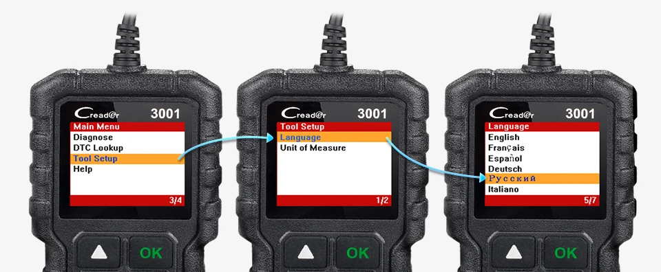 CR3001 полный OBD2 сканер OBD 2 считыватель кода двигателя Creader 3001 автомобильный диагностический инструмент PK AD310 ELM327 сканирующий инструмент для Bmw для Benz