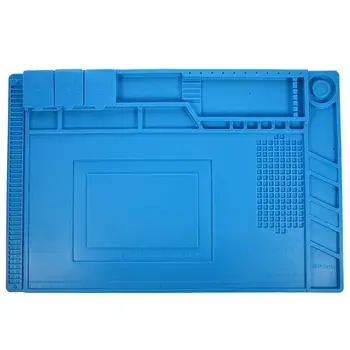 

S-160 45x30cm Heat Insulation Silicone Pad Desk Mat Maintenance Platform For BGA Soldering Repair Station With netic Section