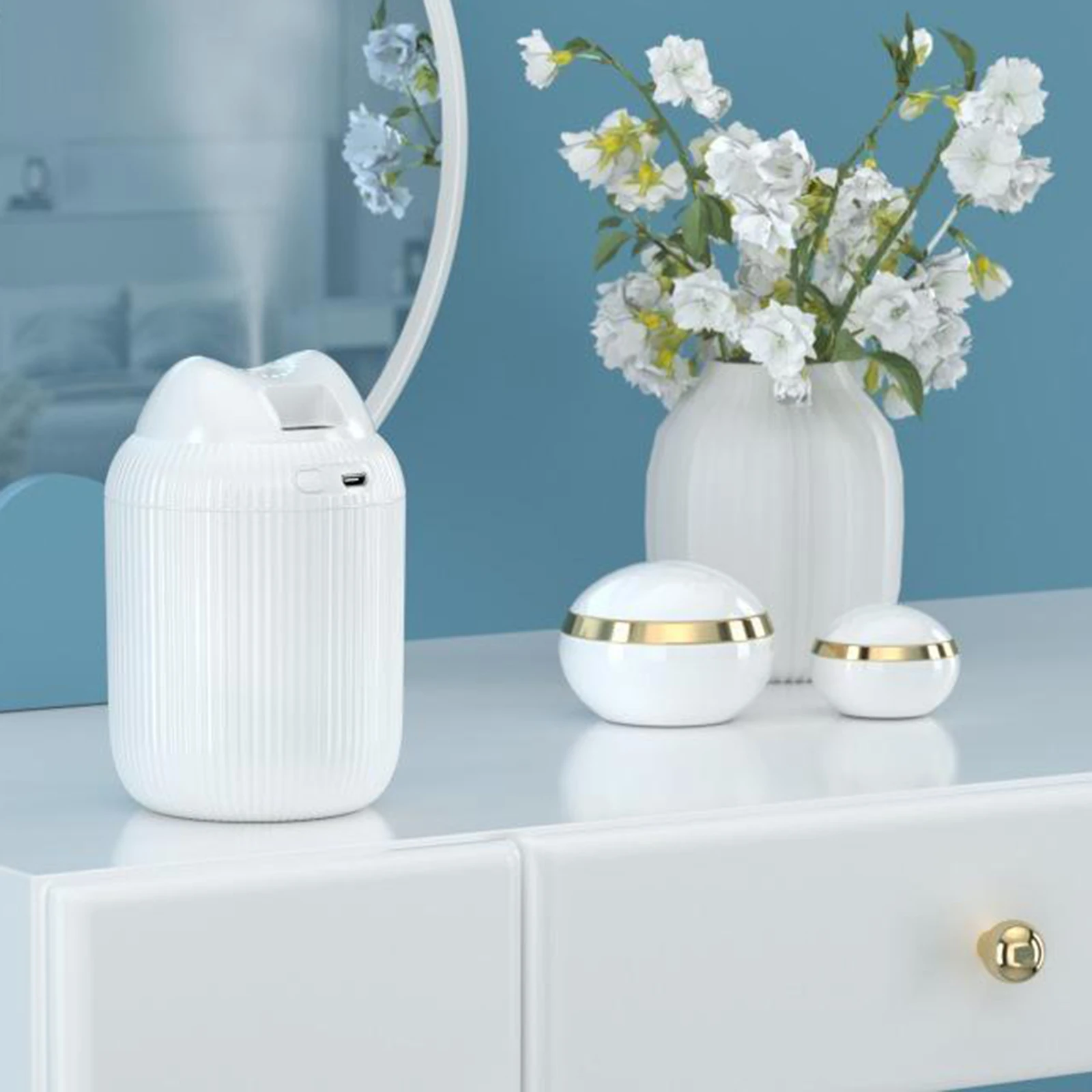 Ultrasonic Cool Mist Humidifier, Whisper Quite, for Home Bedroom Baby Nursery and Office 220ml