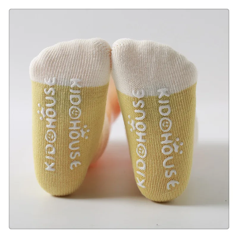Children Socks 3 Pairs/lot Solid Striped Four Seasons Boy Anti Slip Newborn Baby Socks Cotton Infant Girls 0-36Month