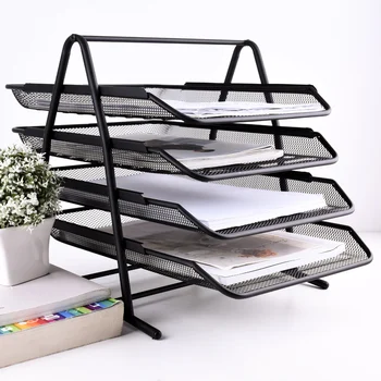 

Metal Document Shelf Office Desktop Documents Accept Multilayer Document Disk, Two, Three Or Four Layers Network Document Column