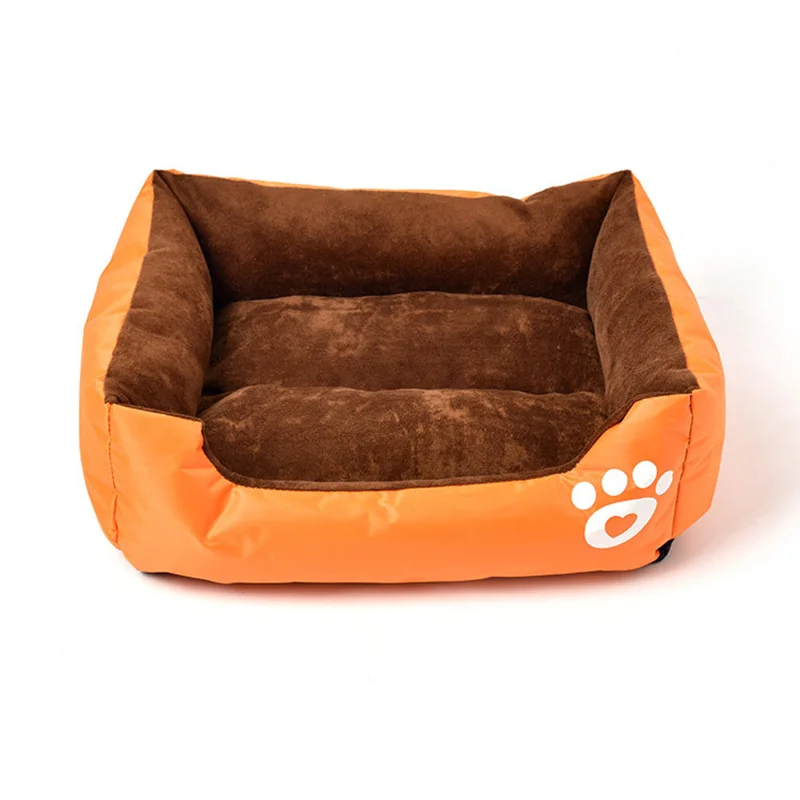 Orange kennel cat S/M/L на обеих сторонах диван для домашних животных, кровати для собак, водонепроницаемый нескользящий нижний мягкий фланелевый Теплый 4 сезона универсальный домик для кошек - Цвет: Orange kennel cat