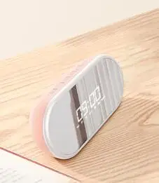 Xiaomi Mijia Beth будильник с bluetooth-колонкой двойной будильник дизайн Bluetooth 4,2 10 метров передача вся комната - Цвет: Pink