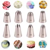8Pcs Large  Russian Stainless  Steel Pastry Nozzles Icing Piping Tips Cream Rose Cake Set Decorating Cupcake Baking Tools ► Photo 3/6