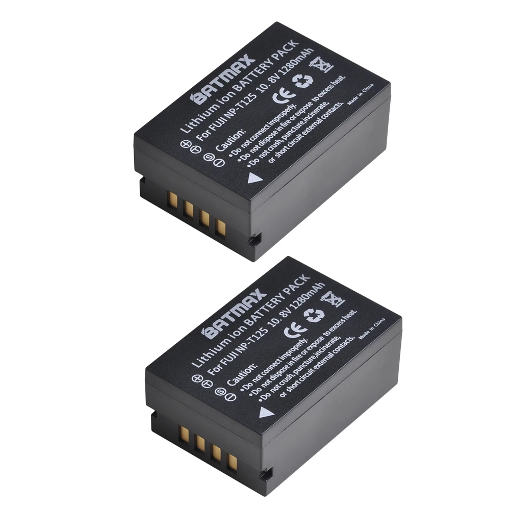 Bateria + Kits de Carregador Rápido para Fujifilm Pces T125 Duplo Ultra Gfx 50s Gfx50s 50r Gfx50r 100 Gfx1 2 1280mah Np-t125 np - Image 2