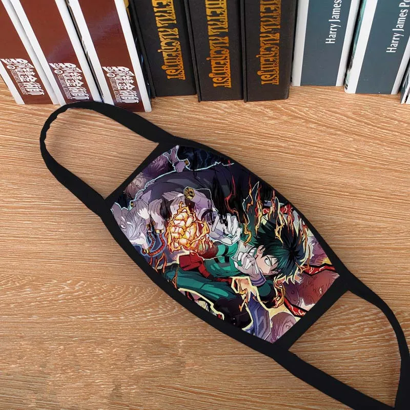A Аниме мой герой Academy Midoriya izku Deku косплей маски All Might Boku no Hero Academy хлопок Половина лица уличная спортивная маска - Цвет: A