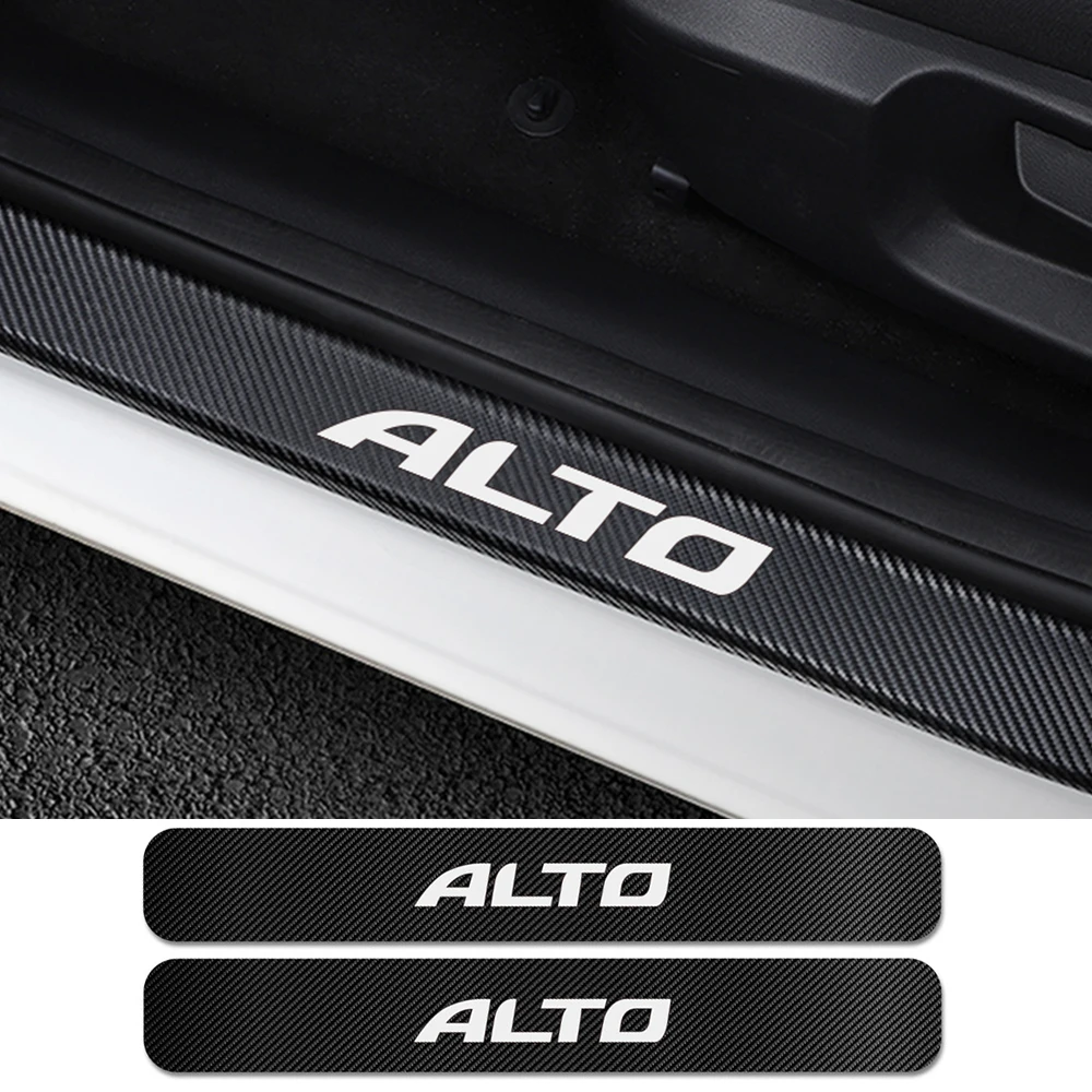 Для Suzuki Alto 4 шт. двери автомобиля порог Накладка защита наклейки на авто из