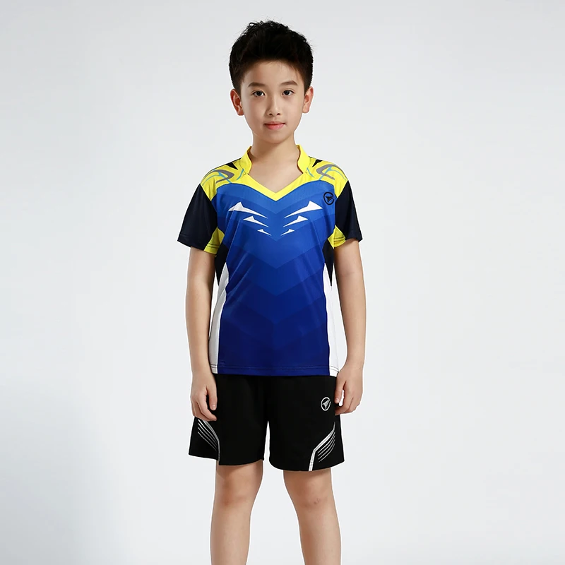 Новая детская футболка с короткими рукавами для бадминтона детская спортивная теннисная рубашка для настольного тенниса для девочек спортивный костюм для бадминтона B127